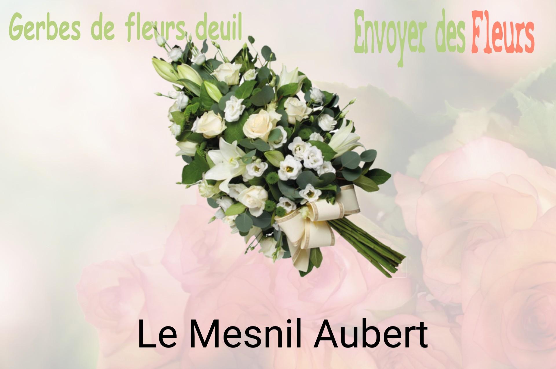 Gerbe de fleurs de deuil livrée à Le Mesnil-Aubert